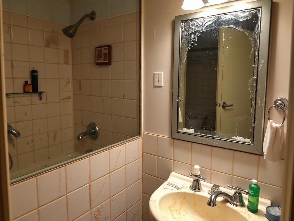 Bathroom Transformation before cleaning