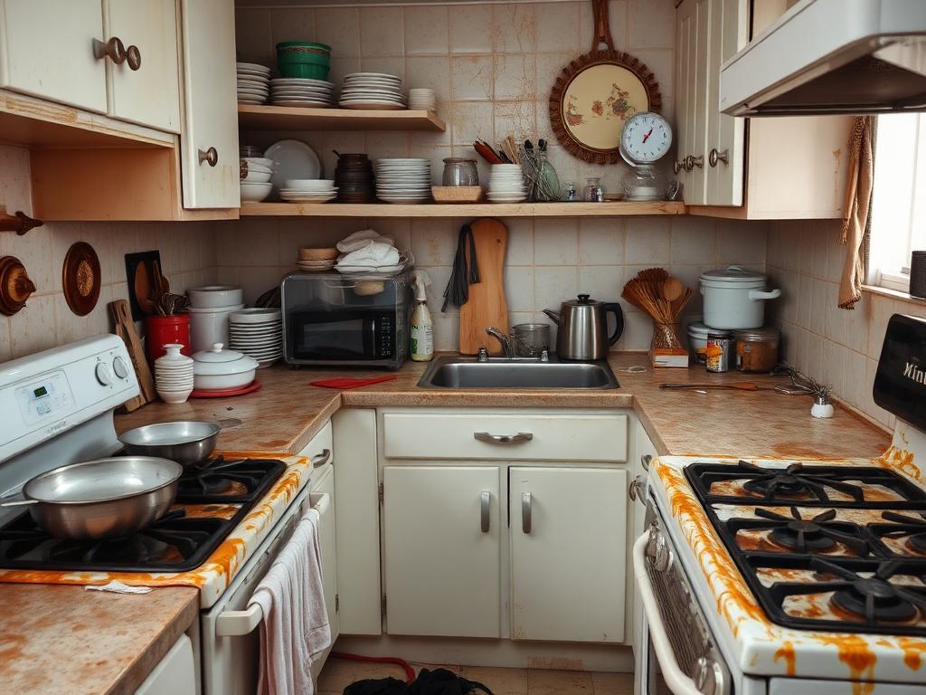Kitchen Deep Clean before cleaning